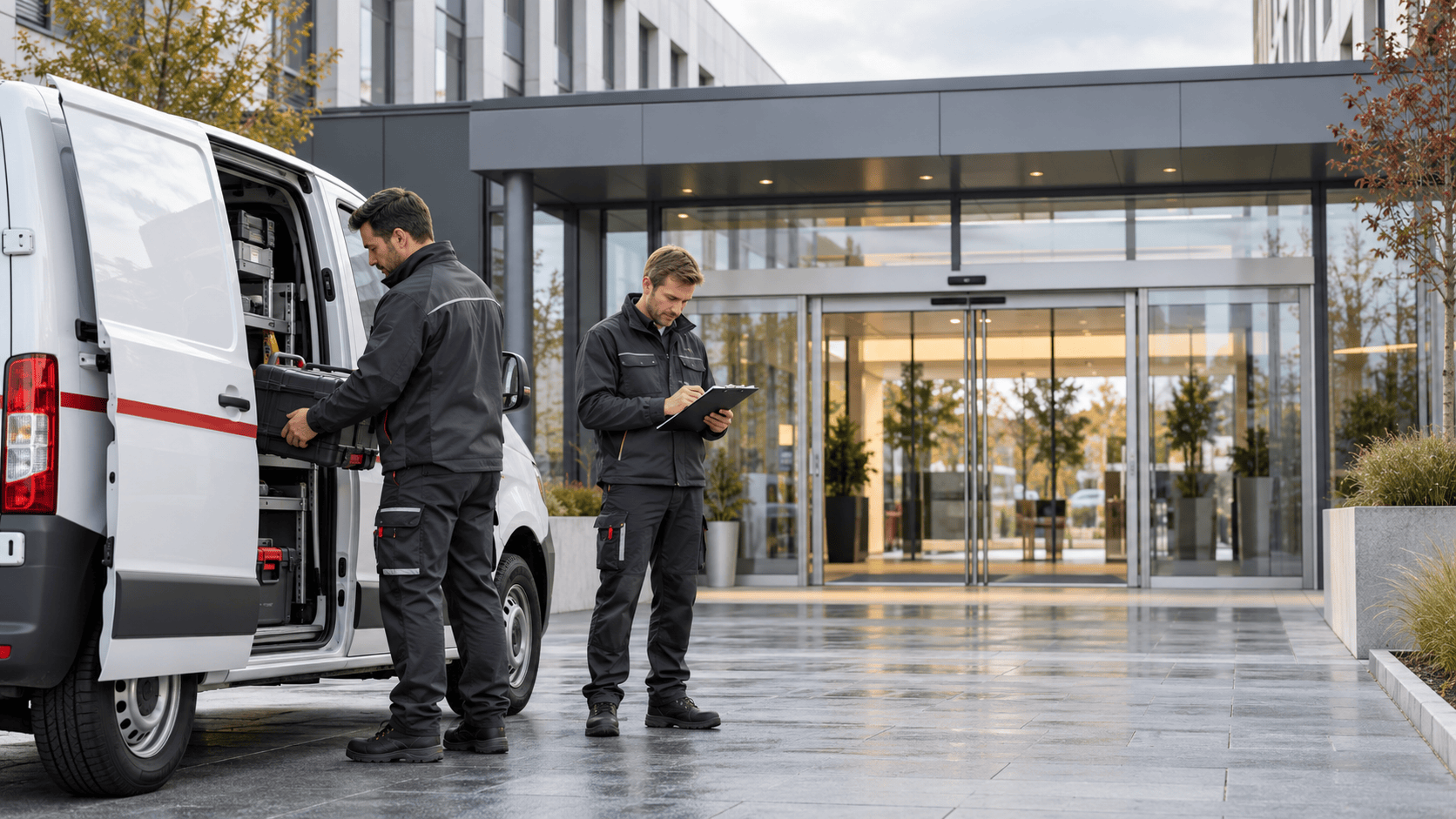 Standort Lüneburg 1 Serviceteam bereit fuer Automatiktueren